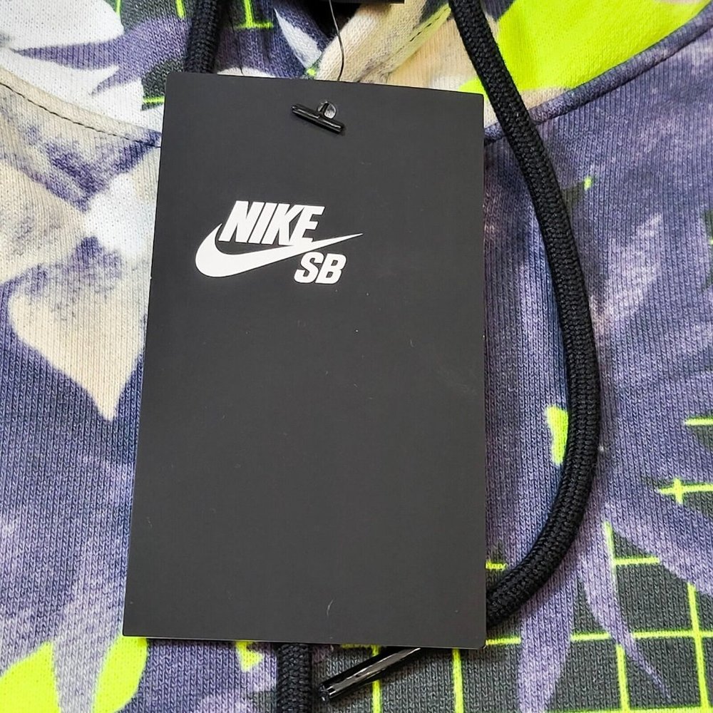 Nike SB Paradise Hoodie Men's Skateboarding Fleece Printed Floral DD0370-010 - Picture 6 of 8